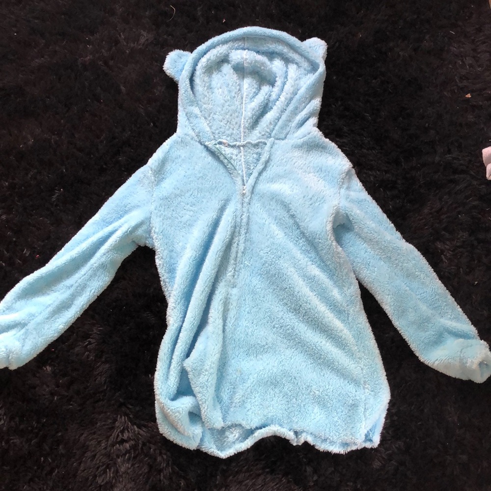 Blue fuzzy sweater with ears